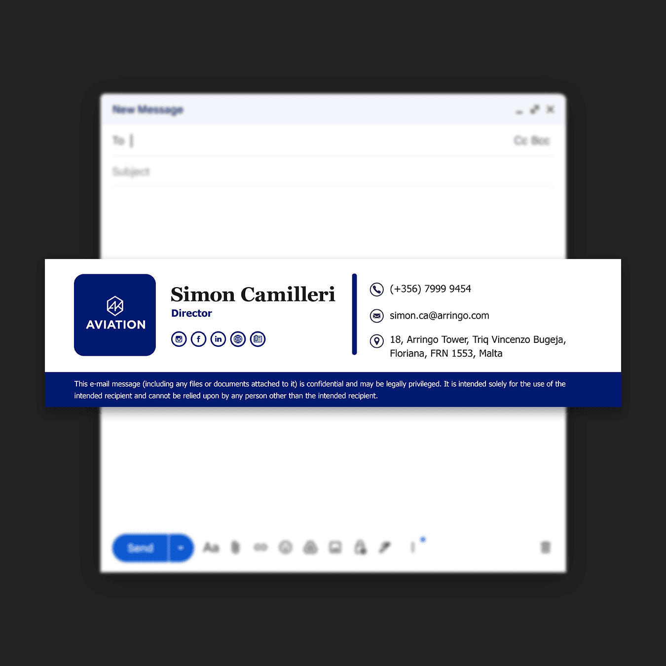 AK Aviation Email Signature Illustration