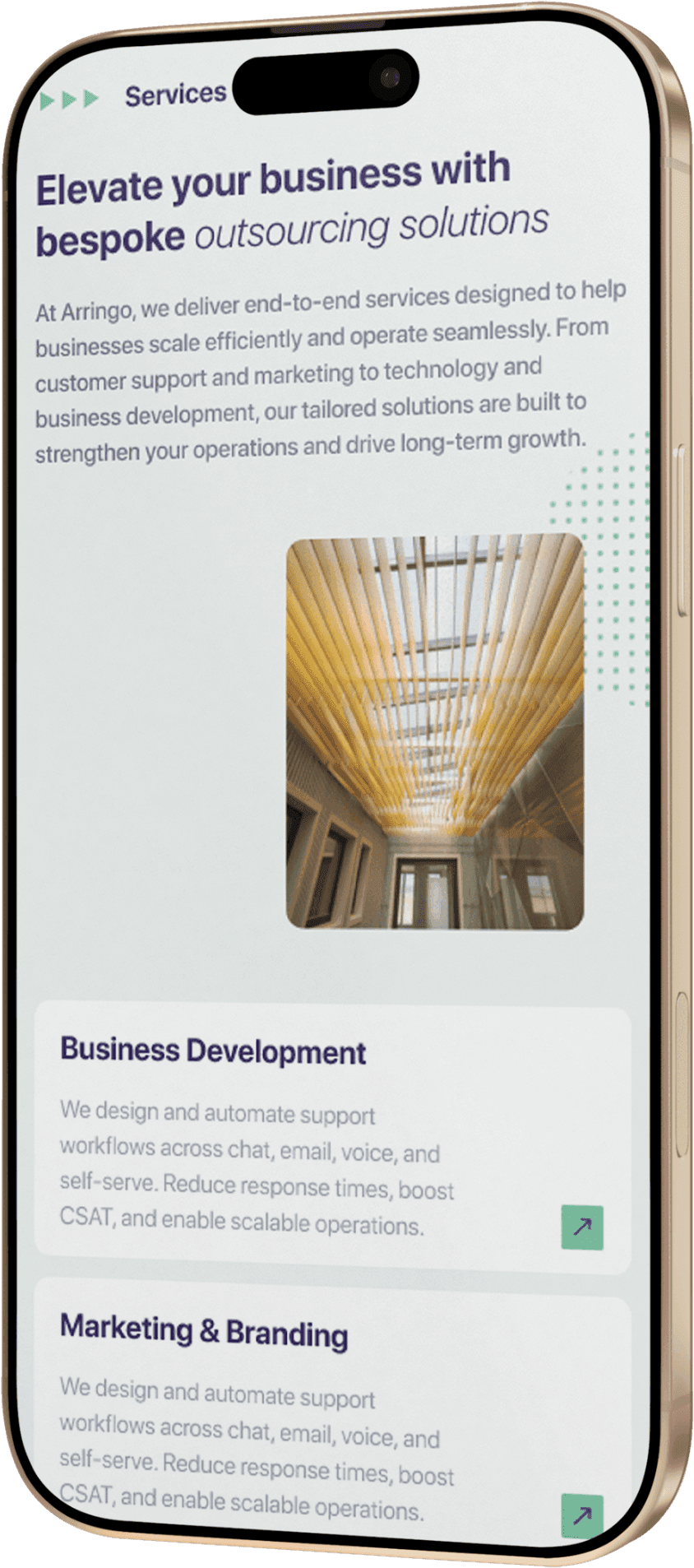 Arringo Website In Mobile Illustration
