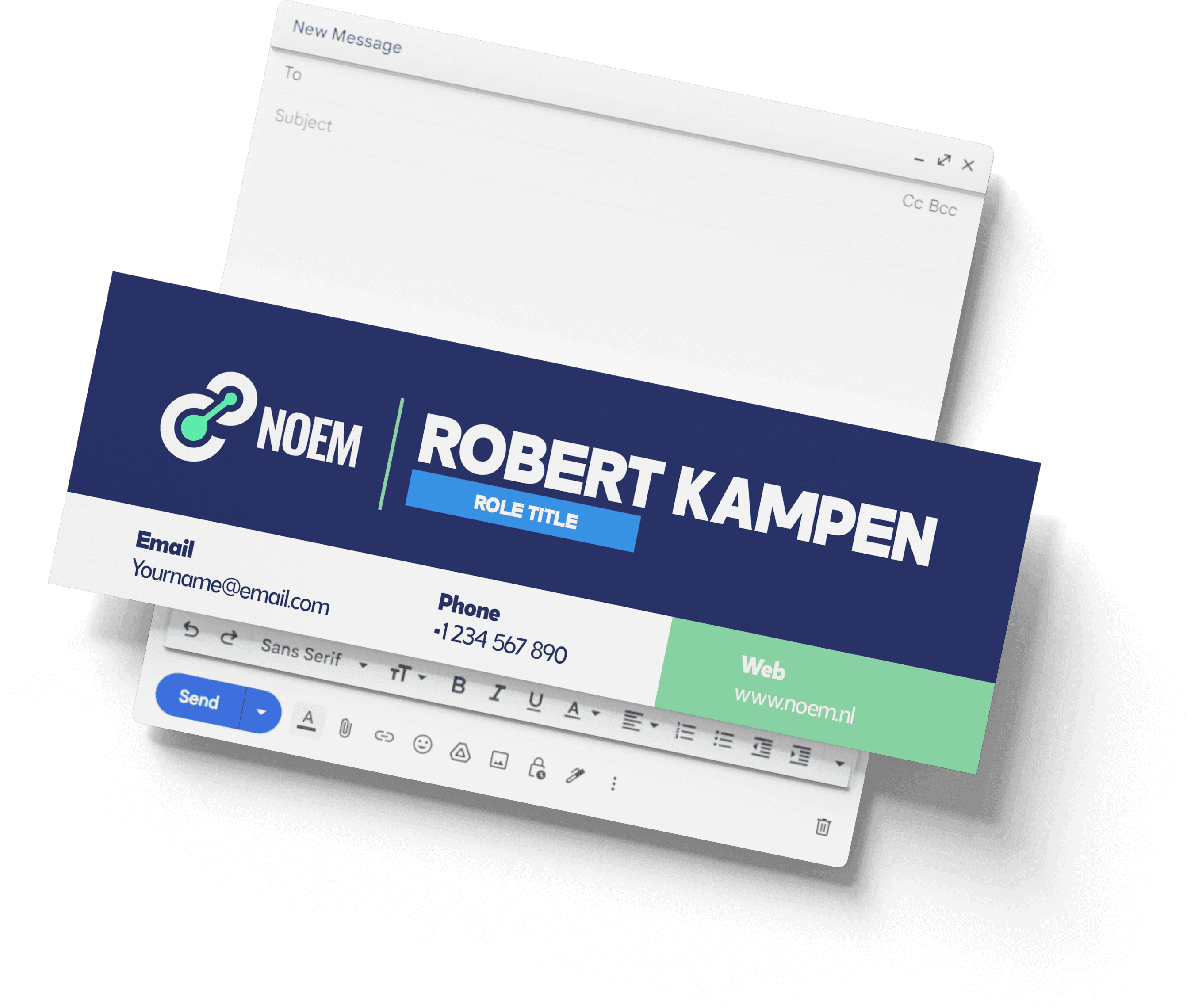 Noem Email Signature Illustration